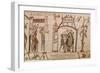 Halley's Comet and Harold Receiving Bad News, Detail from the Bayeux Tapestry-null-Framed Giclee Print