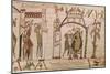 Halley's Comet and Harold Receiving Bad News, Detail from the Bayeux Tapestry-null-Mounted Giclee Print