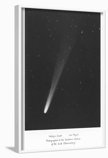 Halley's Comet Photograph-null-Framed Art Print