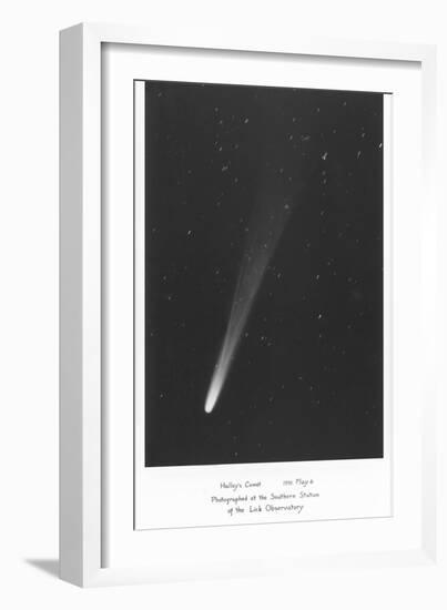 Halley's Comet Photograph-null-Framed Art Print