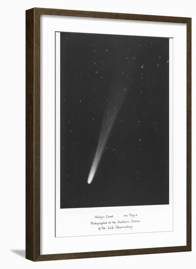 Halley's Comet Photograph-null-Framed Art Print