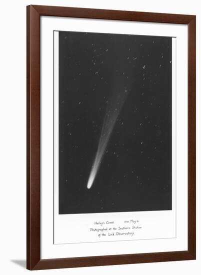 Halley's Comet Photograph-null-Framed Art Print