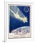 Halley's Comet Soars Over Denmark-Axel Nygaard-Framed Art Print