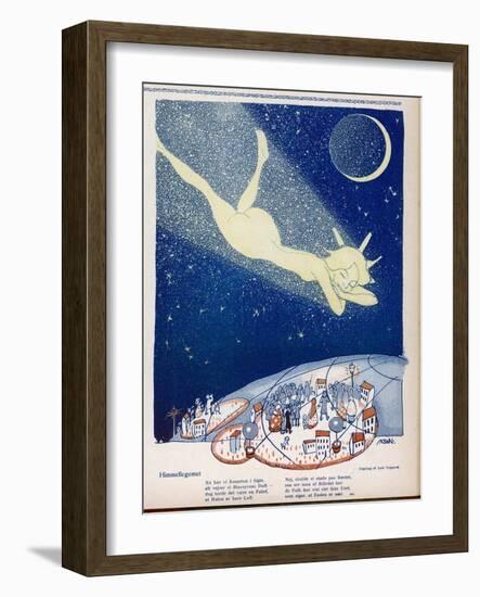 Halley's Comet Soars Over Denmark-Axel Nygaard-Framed Art Print