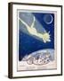 Halley's Comet Soars Over Denmark-Axel Nygaard-Framed Art Print