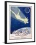 Halley's Comet Soars Over Denmark-Axel Nygaard-Framed Art Print