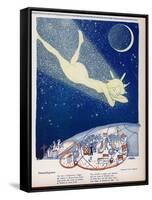 Halley's Comet Soars Over Denmark-Axel Nygaard-Framed Stretched Canvas