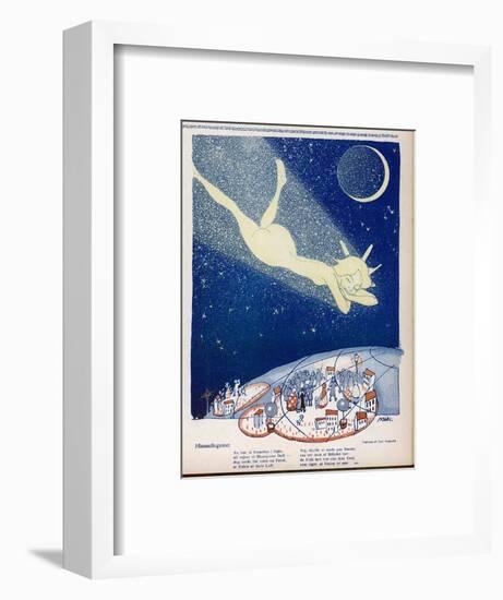 Halley's Comet Soars Over Denmark-Axel Nygaard-Framed Art Print