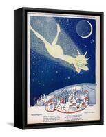 Halley's Comet Soars Over Denmark-Axel Nygaard-Framed Stretched Canvas