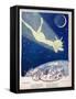 Halley's Comet Soars Over Denmark-Axel Nygaard-Framed Stretched Canvas