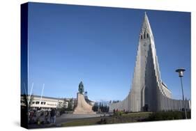 Hallgrimskirja Church, Reykjavik, Iceland, Polar Regions-Ethel Davies-Stretched Canvas