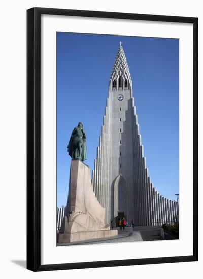 Hallgrimskirja Church, Reykjavik, Iceland, Polar Regions-Ethel Davies-Framed Photographic Print