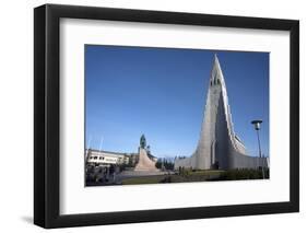 Hallgrimskirja Church, Reykjavik, Iceland, Polar Regions-Ethel Davies-Framed Photographic Print