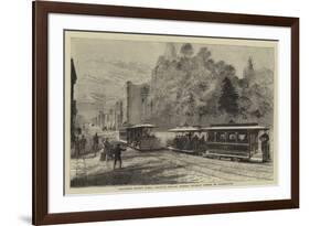 Hallidie's Patent Cable Tramway System, Worked Without Horses or Locomotives-null-Framed Giclee Print