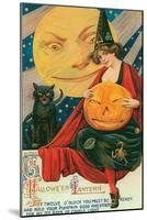 Hallow Witch Pumpkin Cat-Vintage Apple Collection-Mounted Giclee Print