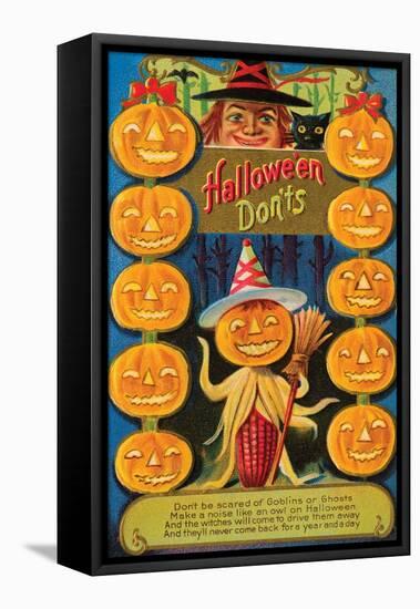 Hallowe'en Don'ts-null-Framed Stretched Canvas