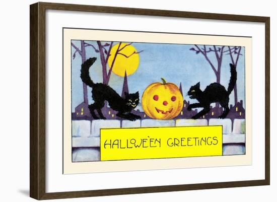 Hallowe'en Greetings-null-Framed Art Print