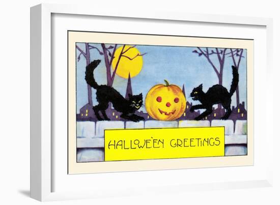 Hallowe'en Greetings-null-Framed Art Print