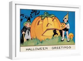 Hallowe'en Greetings-null-Framed Art Print