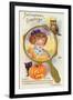 Hallowe'en Magic: Lighting the Pumpkin Lantern-null-Framed Premium Giclee Print