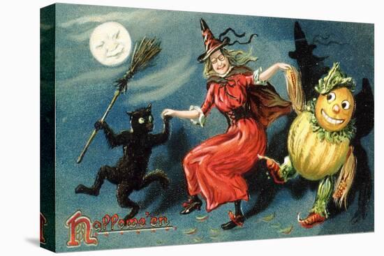 Hallowe'en Postcard-null-Stretched Canvas