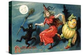 Hallowe'en Postcard-null-Stretched Canvas