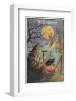 Hallowe'en Witch Works Her Magic-null-Framed Photographic Print