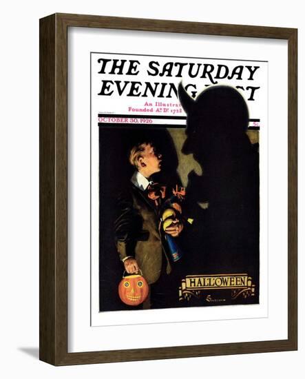 "Halloween, 1926," Saturday Evening Post Cover, October 30, 1926-Edgar Franklin Wittmack-Framed Giclee Print