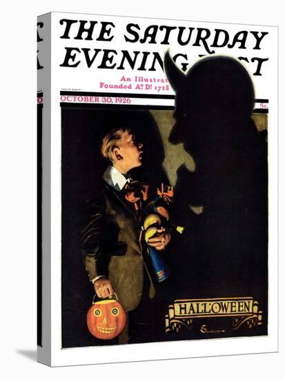 "Halloween, 1926," Saturday Evening Post Cover, October 30, 1926-Edgar Franklin Wittmack-Stretched Canvas