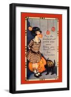 Halloween Apple Bobbing-Vintage Apple Collection-Framed Giclee Print