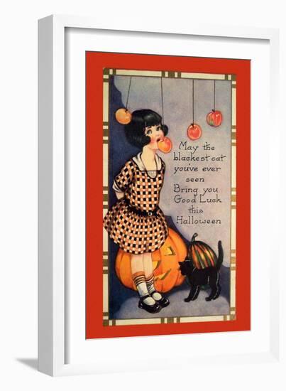 Halloween Apple Bobbing-Vintage Apple Collection-Framed Giclee Print