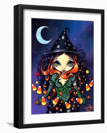 Halloween Art:  Little Candy Witch-Jasmine Becket-Griffith-Framed Art Print