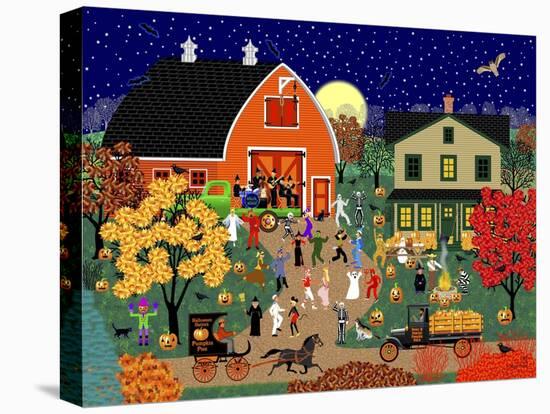 Halloween Barn Dance-Mark Frost-Stretched Canvas