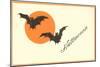 Halloween, Bats-null-Mounted Art Print