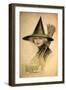 Halloween Beautiful Green Witch-Vintage Apple Collection-Framed Giclee Print