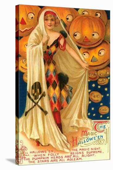 Halloween Beauty Pumpkins-Vintage Apple Collection-Stretched Canvas
