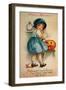 Halloween Blue Girl Clock-Vintage Apple Collection-Framed Giclee Print