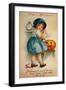 Halloween Blue Girl Clock-Vintage Apple Collection-Framed Giclee Print