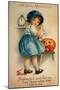 Halloween Blue Girl Clock-Vintage Apple Collection-Mounted Giclee Print