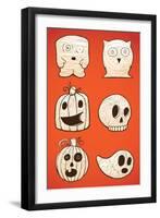 Halloween Characters-artplay-Framed Art Print