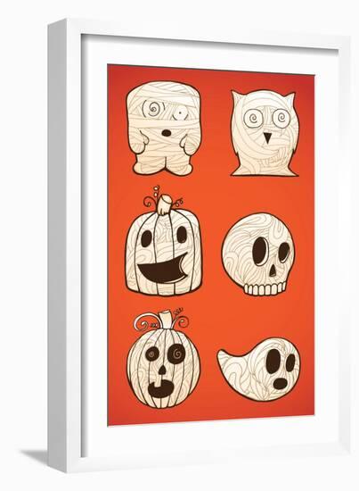 Halloween Characters-artplay-Framed Art Print