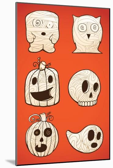 Halloween Characters-artplay-Mounted Art Print