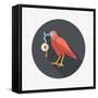 Halloween Crow and Eyeball Flat Icon with Long Shadow,Eps10-eatcute-Framed Stretched Canvas