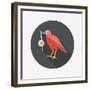 Halloween Crow and Eyeball Flat Icon with Long Shadow,Eps10-eatcute-Framed Premium Giclee Print