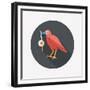 Halloween Crow and Eyeball Flat Icon with Long Shadow,Eps10-eatcute-Framed Premium Giclee Print