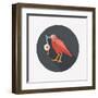 Halloween Crow and Eyeball Flat Icon with Long Shadow,Eps10-eatcute-Framed Art Print