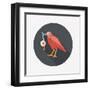 Halloween Crow and Eyeball Flat Icon with Long Shadow,Eps10-eatcute-Framed Art Print