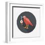 Halloween Crow and Eyeball Flat Icon with Long Shadow,Eps10-eatcute-Framed Art Print