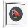 Halloween Crow and Eyeball Flat Icon with Long Shadow,Eps10-eatcute-Framed Art Print