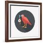 Halloween Crow and Eyeball Flat Icon with Long Shadow,Eps10-eatcute-Framed Art Print